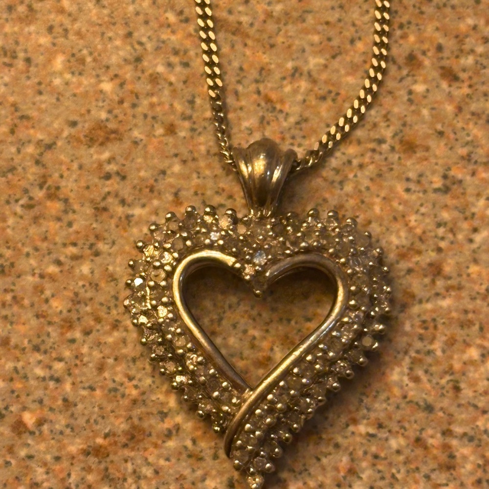 1/4 karat diamond sterling silver necklace